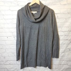 LOFT Plus Gray Cowl Neck Sweater